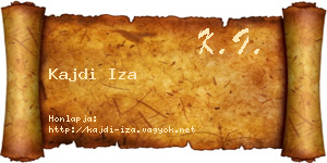 Kajdi Iza névjegykártya